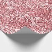 Red Glitter Zebra Print Wrapping Paper Geschenkpapier (Ecke)
