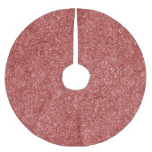 Red Glitz Glitzer Polyester Weihnachtsbaumdecke (Vorderseite)