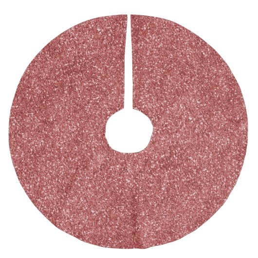 Red Glitz Glitzer Polyester Weihnachtsbaumdecke (Vorderseite)