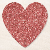 Red Glitz Glitzer Untersetzer (Vorderseite)