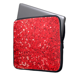Red Glitzer Bling Laptopschutzhülle