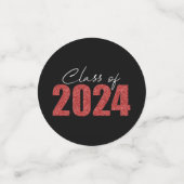 Red Glitzer Class 2024 Konfetti (Klein Vorderseite)
