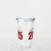 Red Glitzer Class 2025 Acryltrinkbecher (Rechts)