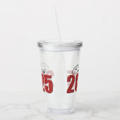 Red Glitzer Class 2025 Acryltrinkbecher (Links)