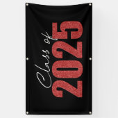 Red Glitzer Class 2025 Banner (Vertikal)