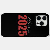 Red Glitzer Class 2025 Case-Mate iPhone Hülle (Rückseite (Horizontal))