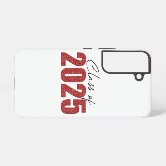 Red Glitzer Class 2025 Samsung Galaxy Hülle (Rückseite (Horizontal))