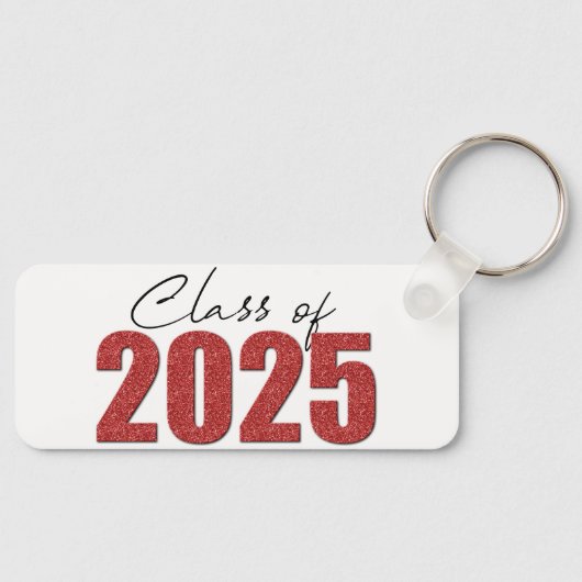 Red Glitzer Class 2025 Schlüsselanhänger (Vorderseite)