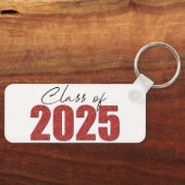 Red Glitzer Class 2025 Schlüsselanhänger (Vorderseite)