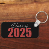 Red Glitzer Class 2025 Schlüsselanhänger (Vorderseite)
