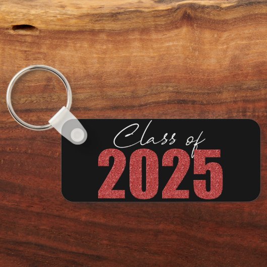 Red Glitzer Class 2025 Schlüsselanhänger (Rückseite)