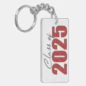Red Glitzer Class 2025 Schlüsselanhänger (Vorderseite links)