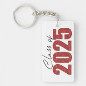Red Glitzer Class 2025 Schlüsselanhänger (Vorderseite)