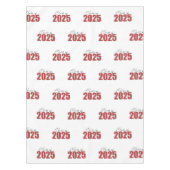 Red Glitzer Class 2025 Tischdecke (Vorderseite)