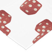 Red Glitzer Dice Casino Thema Kurzer Tischläufer (Ecke)