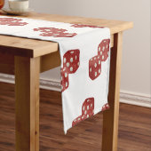 Red Glitzer Dice Casino Thema Kurzer Tischläufer (Beispiel)