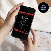 Red Glitzer Favorite Things Black Galentines Party Einladung