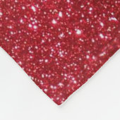 Red Glitzer Fleece Blanket (Ecke)