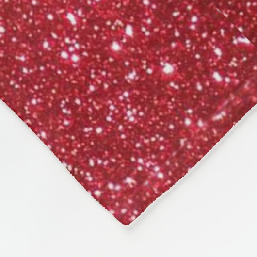 Red Glitzer Fleece Blanket (Ecke)