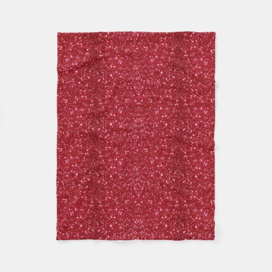 Red Glitzer Fleece Blanket (Vorderseite)