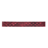 Red Glitzer Glam Hearts Pattern Satinband (Vorderseite)