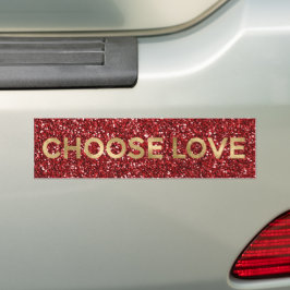 Red Glitzer Gold Sei gütig Liebe wählen Autoaufkleber