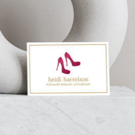 Red Glitzer Heelses Boutique, Poshmark Verkäufer Visitenkarte