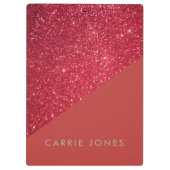 Red Glitzer Hübsch Gold Business Elegante Klemmbrett (Rückseite)