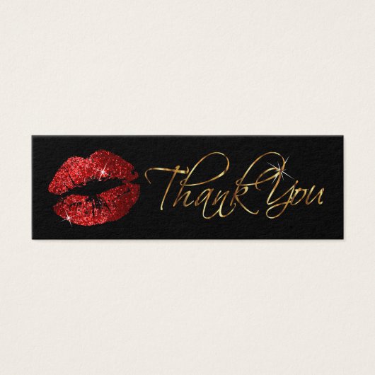 Red Glitzer Lips - Danke (Vorderseite)