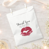 Red Glitzer Lips Danke Bag Geschenktütchen (Ausgeschnitten)