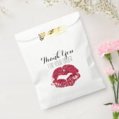 Red Glitzer Lips Danke Bag Geschenktütchen (Versiegelt)