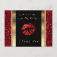 Red Glitzer Lips - Danke