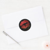 Red Glitzer Lips - Tester Runder Aufkleber (Umschlag)