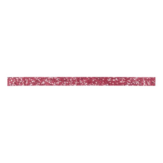 Red Glitzer Pattern Look-like Satinband (Vorderseite)