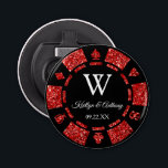 Red Glitzer Poker Chip Casino Hochzeitsfeier Gefal Flaschenöffner<br><div class="desc">Feiern Sie stilvoll mit diesem trendigen Poker Chip Flaschenöffner. Das Design ist leicht mit Ihrer eigenen Formulierung zu personalisieren und Ihre Familie und Freunde werden begeistert sein,  wenn sie dieses fabelhafte Gastgeschenk erhalten.</div>