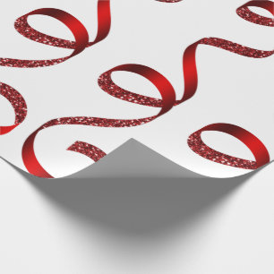 Red Glitzer Ribbon Weihnachten Weihnachten Weihnac Geschenkpapier