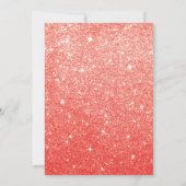 Red Glitzer Script Sweet 16 Birthday Party Einladung (Rückseite)