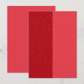 Red Glitzer & Solid Split-Panel Dankeschön-Karte Dankeskarte (Vorne/Hinten)