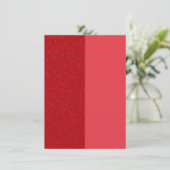 Red Glitzer & Solid Split-Panel Dankeschön-Karte Dankeskarte (Stehend Vorderseite)