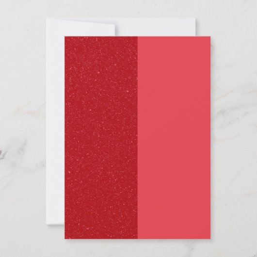 Red Glitzer & Solid Split-Panel Dankeschön-Karte Dankeskarte (Vorderseite)