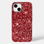 Red Glitzer Sparkle Case-Mate iPhone Hülle (Rückseite)