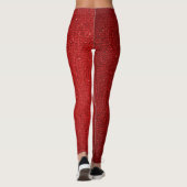 Red Glitzer Sparkle Leggings (Rückseite)