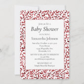 Red Glitzer Sparkle Leopard Print Einladung (Vorderseite)