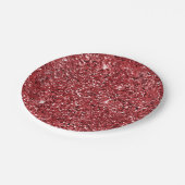 Red Glitzer Sparkle Pappteller (Schrägansicht)