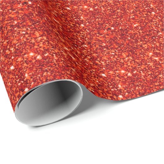 Red Glitzer Sparkle Texture Geschenkpapier (Rolleneckpunkt)