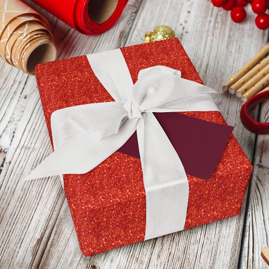 Red Glitzer Sparkle Texture Geschenkpapier