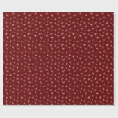 Red Glitzer Stars Geschenkpapier (Flach)