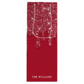 Red Glitzer Tropfen Individuelle Name Geschenktüte Für Weinflaschen (Vorderseite)