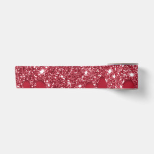 Red Glitzer Tropfen Satinband