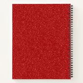 Red Glitzer Weihnachts-Rezept Organizer Notizblock (Rückseite)
